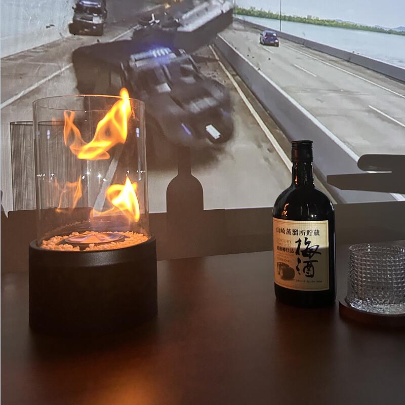 table fireplace