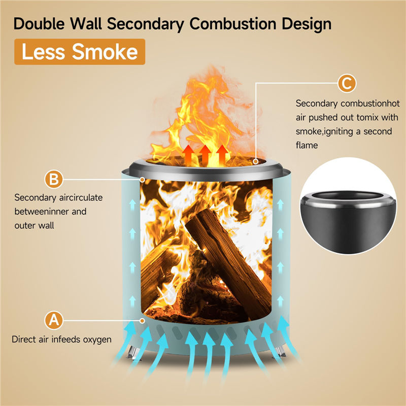 Outdoor Smokless Fire Pit