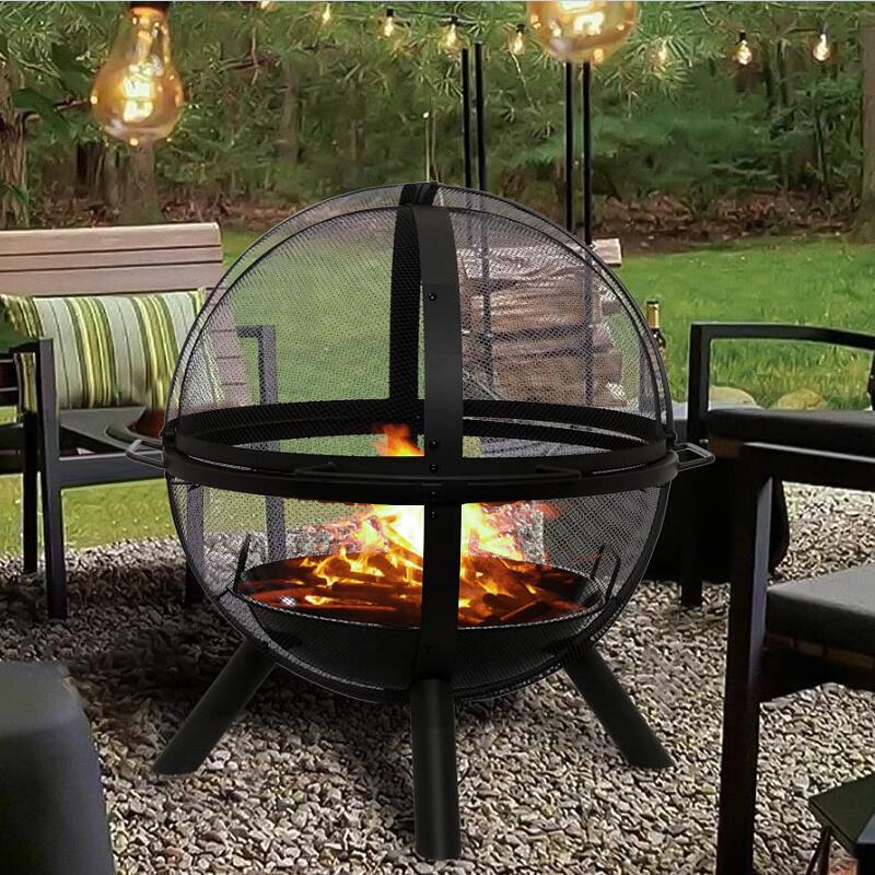 BBQ grill wood burning fire pit