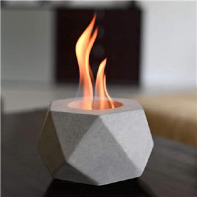 Concrete Mini Table Top Fire Pit 