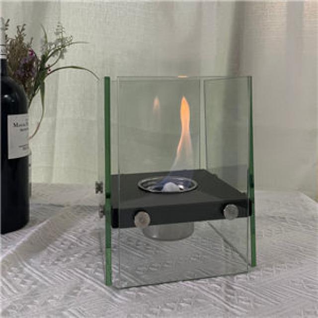 Four Glass Suspended Style Tabletop Alcohol Fireplace