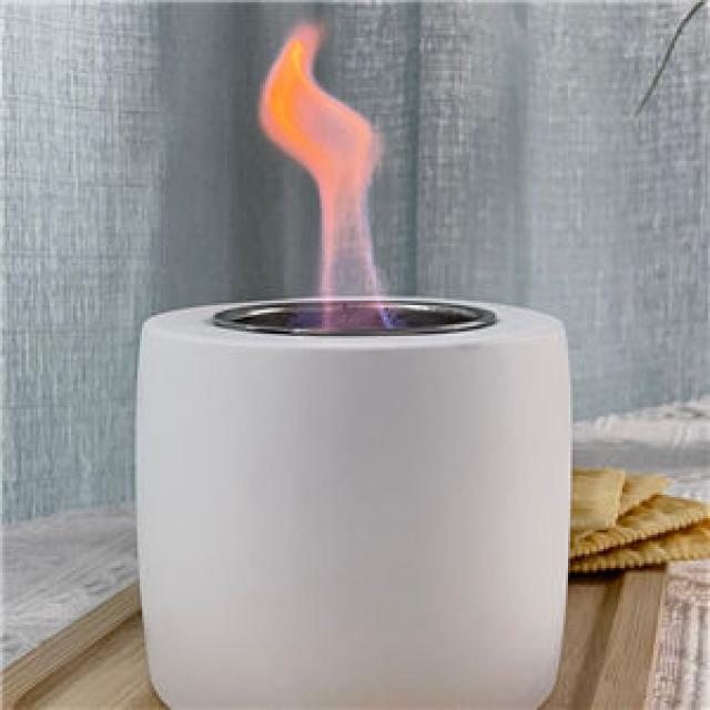 Mini round tabletop ethanol fireplace