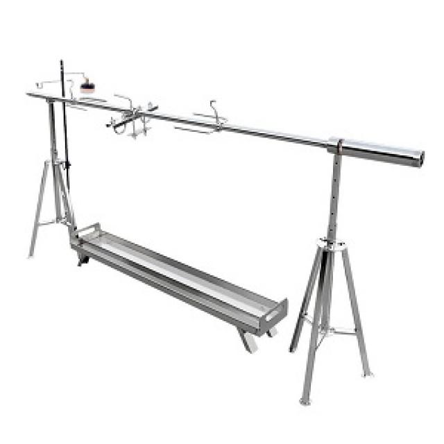 Outdoor BBQ Grills Charcoal Smoker Rack Trolley 