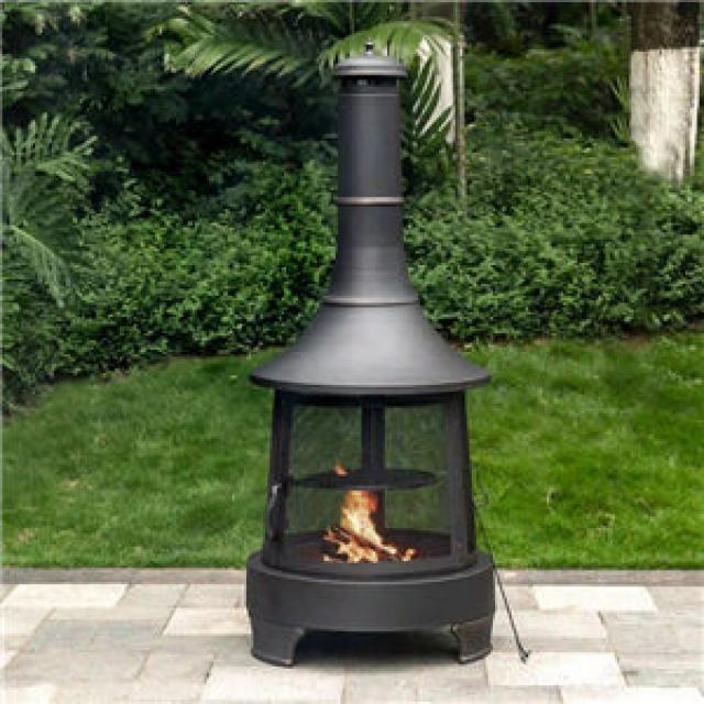 Outdoor Garden Fire Pit with BBQ Grill