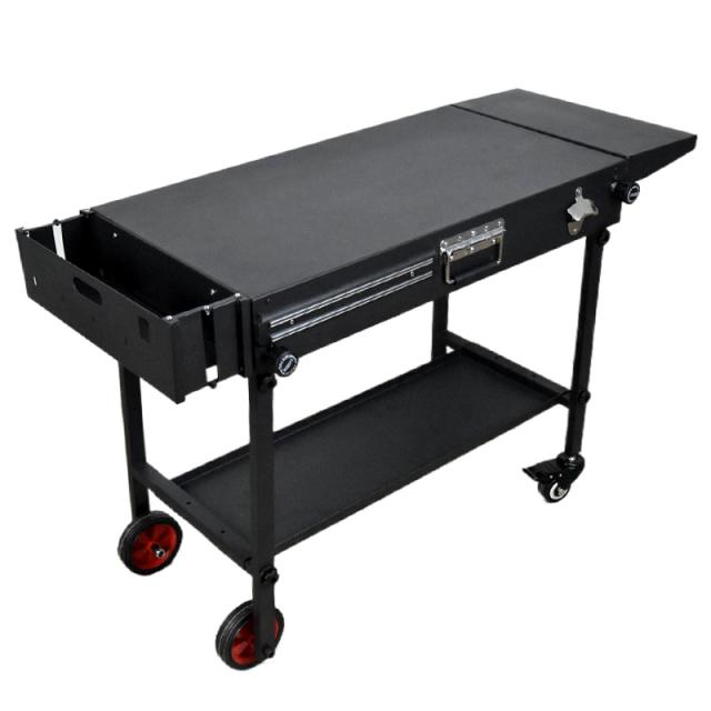 Outdoor camping barbecue table foldable