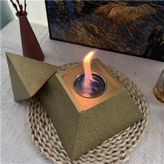 Pyramid Design Desktop Smokeless Alcohol Fireplace