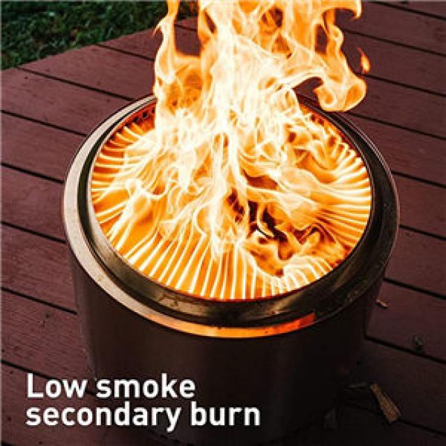 Smokeless round fire pit