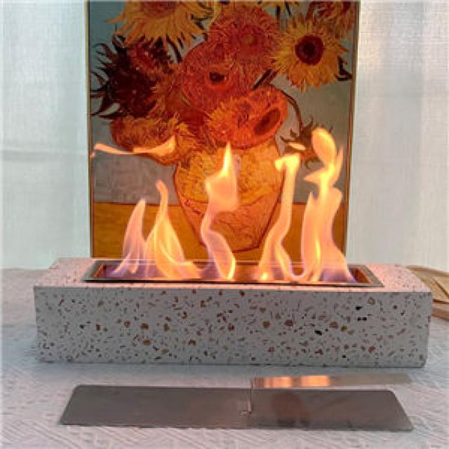 Tabletop Freestanding Square Concrete Fire Pit