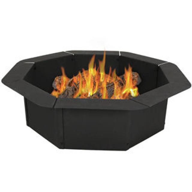 Wood Burning Octagon Fire Pit Ring